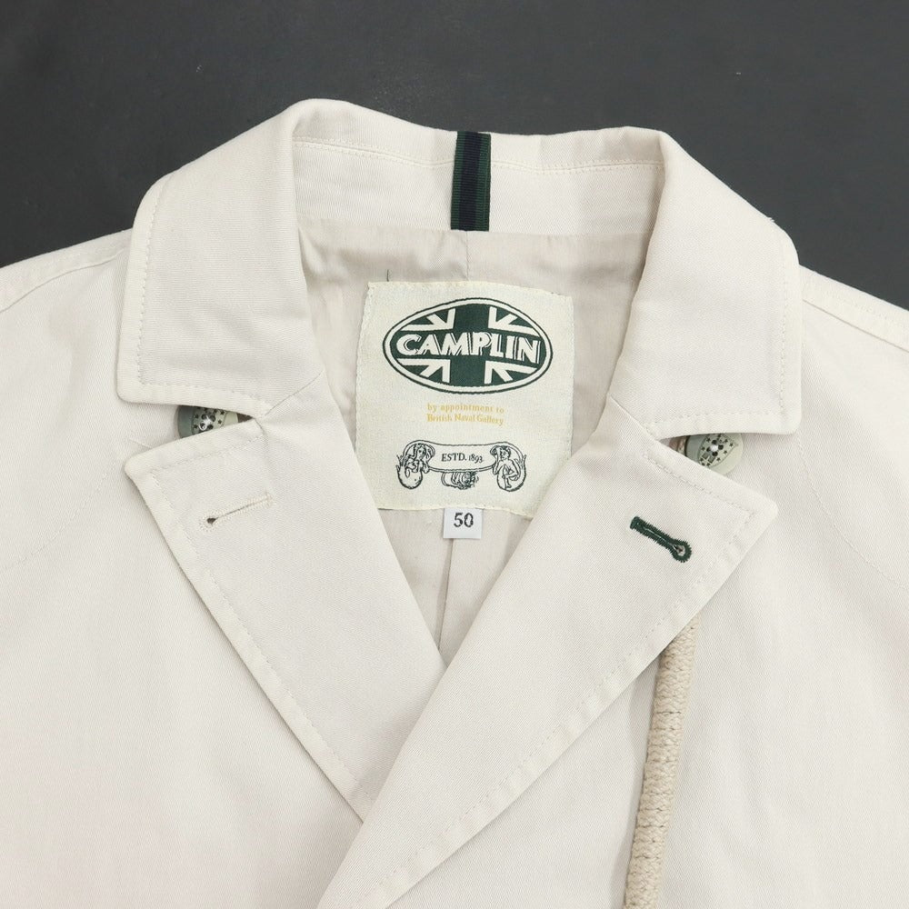 【中古】カンプリン CAMPLIN ストレッチコットン ピーコート ライトベージュ【サイズ50】【BEI】【S/S】【状態ランクB】【メンズ】【769093】
