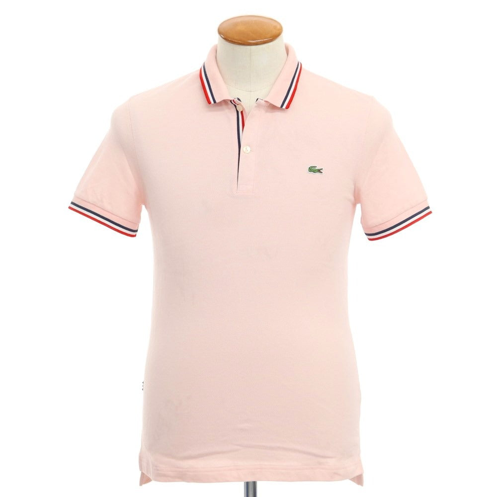 中古】ラコステ LACOSTE コットン 鹿の子 半袖ポロシャツ ピンク