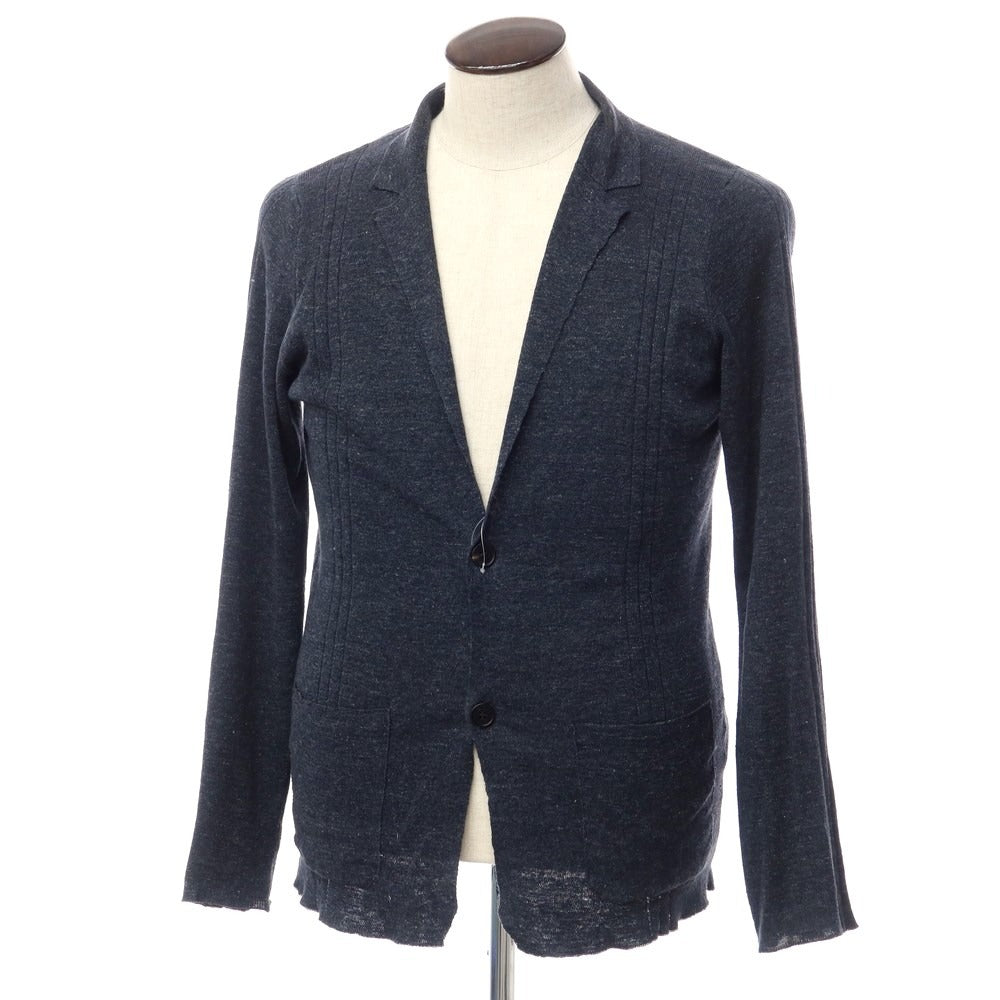 【中古】ロベルトコリーナ ROBERTO COLLINA リネンコットン ジャケット型 カーディガン ネイビー【サイズ48】【NVY】【S/S】【状態ランクC】【メンズ】【769198】
