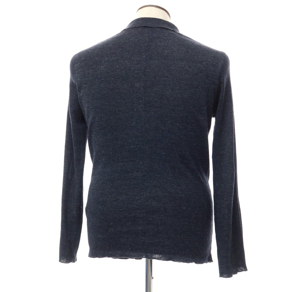 【中古】ロベルトコリーナ ROBERTO COLLINA リネンコットン ジャケット型 カーディガン ネイビー【サイズ48】【NVY】【S/S】【状態ランクC】【メンズ】【769198】