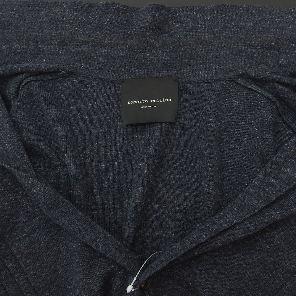 【中古】ロベルトコリーナ ROBERTO COLLINA リネンコットン ジャケット型 カーディガン ネイビー【サイズ48】【NVY】【S/S】【状態ランクC】【メンズ】【769198】