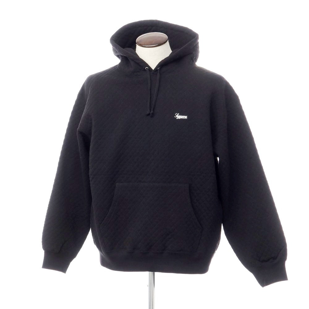 【中古】シュプリーム Supreme 2023年春夏 Micro Quilted Hooded Sweatshirt キルティング パーカー ブラック【サイズL】【BLK】【A/W】【状態ランクA】【メンズ】【769196】