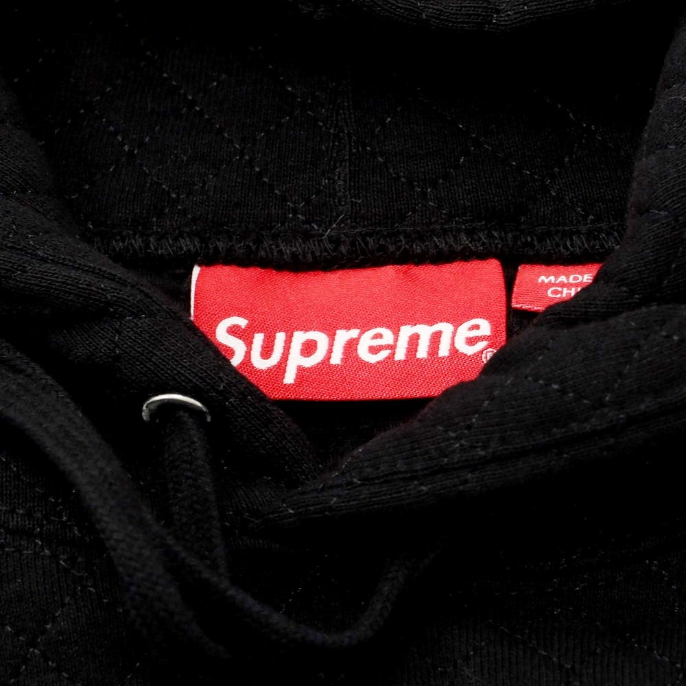 【中古】シュプリーム Supreme 2023年春夏 Micro Quilted Hooded Sweatshirt キルティング パーカー ブラック【サイズL】【BLK】【A/W】【状態ランクA】【メンズ】【769196】