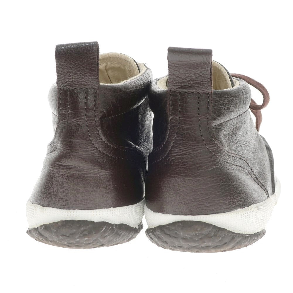 【中古】マカロニアン maccheronian レザー ミッドカット スニーカー ダークブラウン【サイズ44】【BRW】【S/S/A/W】【状態ランクB】【メンズ】【769081】