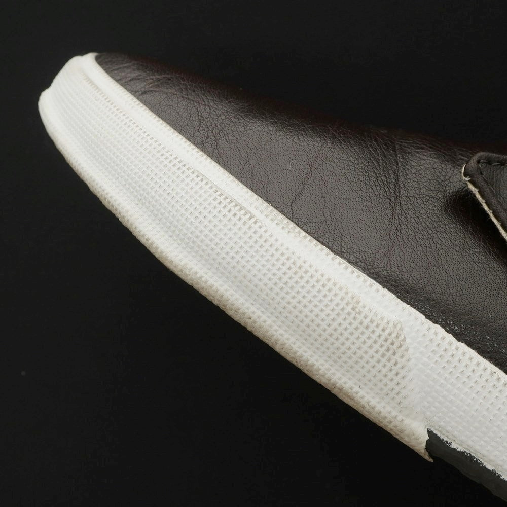 【中古】マカロニアン maccheronian レザー ミッドカット スニーカー ダークブラウン【サイズ44】【BRW】【S/S/A/W】【状態ランクB】【メンズ】【769081】