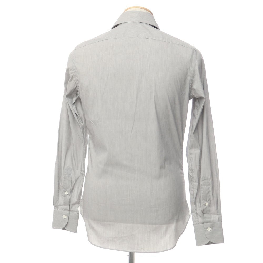 【新品】ジャンネット giannetto ストレッチコットンナイロン ストライプ ドレスシャツ ホワイトxブラック【サイズ36】【GRY】【S/S/A/W】【状態ランクN】【メンズ】【769272】