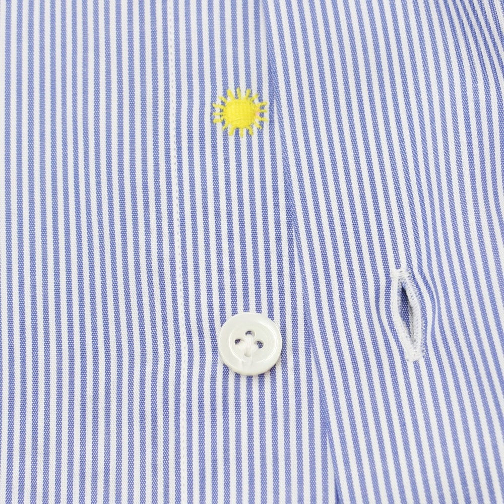 【新品】ジャンネット giannetto ストライプ ワイドカラー ドレスシャツ ダークブルーxホワイト【サイズ36】【BLU】【S/S/A/W】【状態ランクN】【メンズ】【769272】