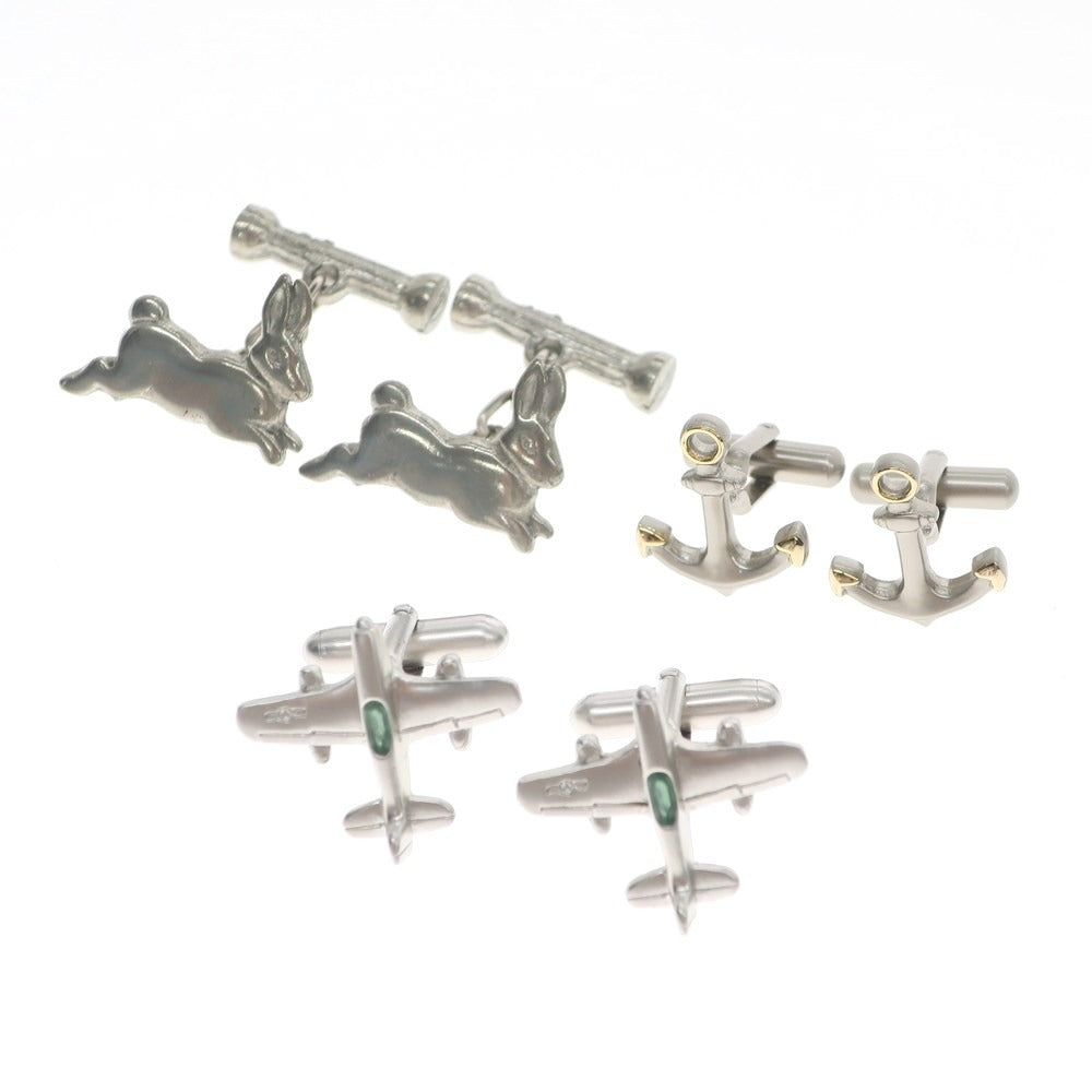 【中古】ヴァレンティノ ガラヴァーニ Valentino Garavani カフリンクス カフス 3点セット シルバー【SIV】【S/S/A/W】【状態ランクB】【メンズ】【769091】