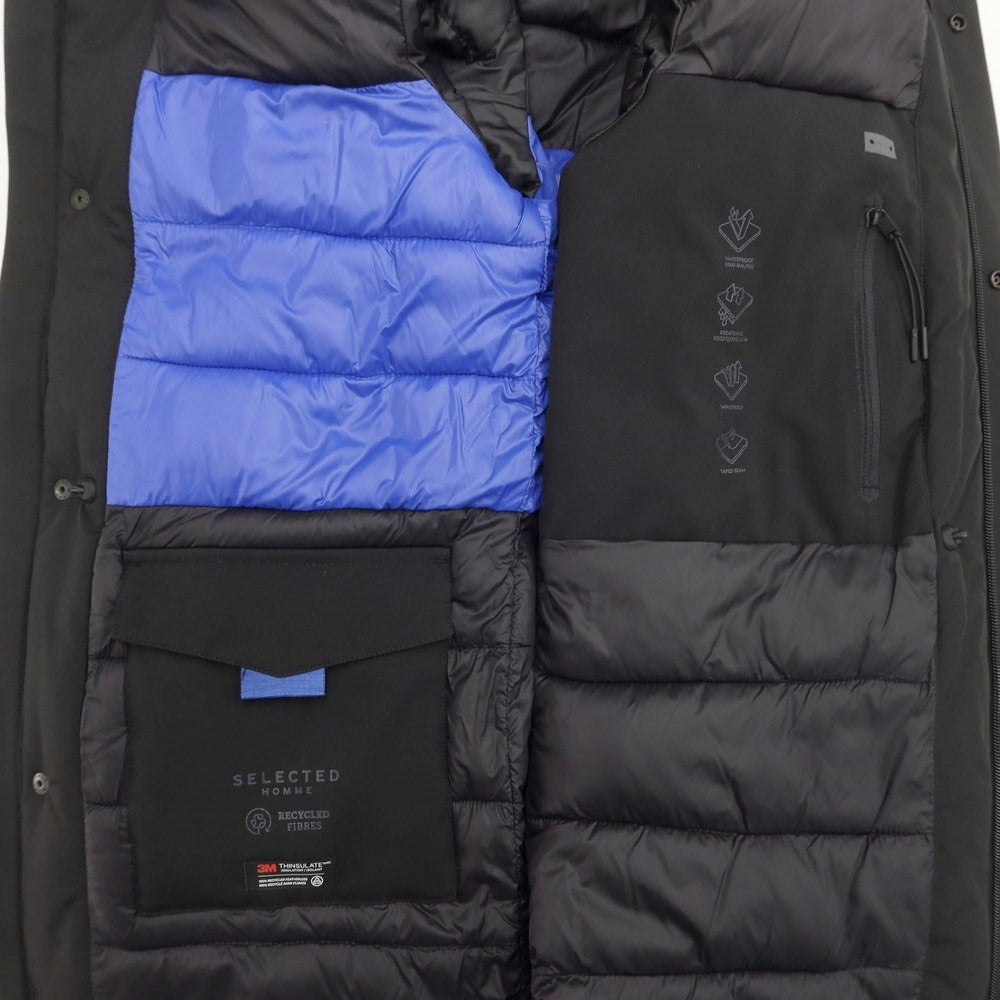 【中古】セレクテッドオム SELECTED HOMME ポリエステル THINSULATE 中綿 フーデッドブルゾン ブラック【サイズS】【BLK】【A/W】【状態ランクA】【メンズ】【768891】