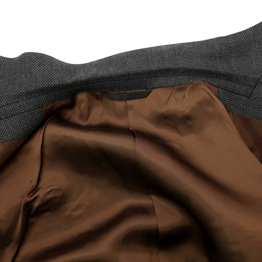 【中古】アザブテーラー azabu tailor ウール ハウンドトゥース柄 スリーピース 3つボタンスーツ ダークグレー【サイズ50/52/88】【GRY】【A/W】【状態ランクB】【メンズ】【768870】