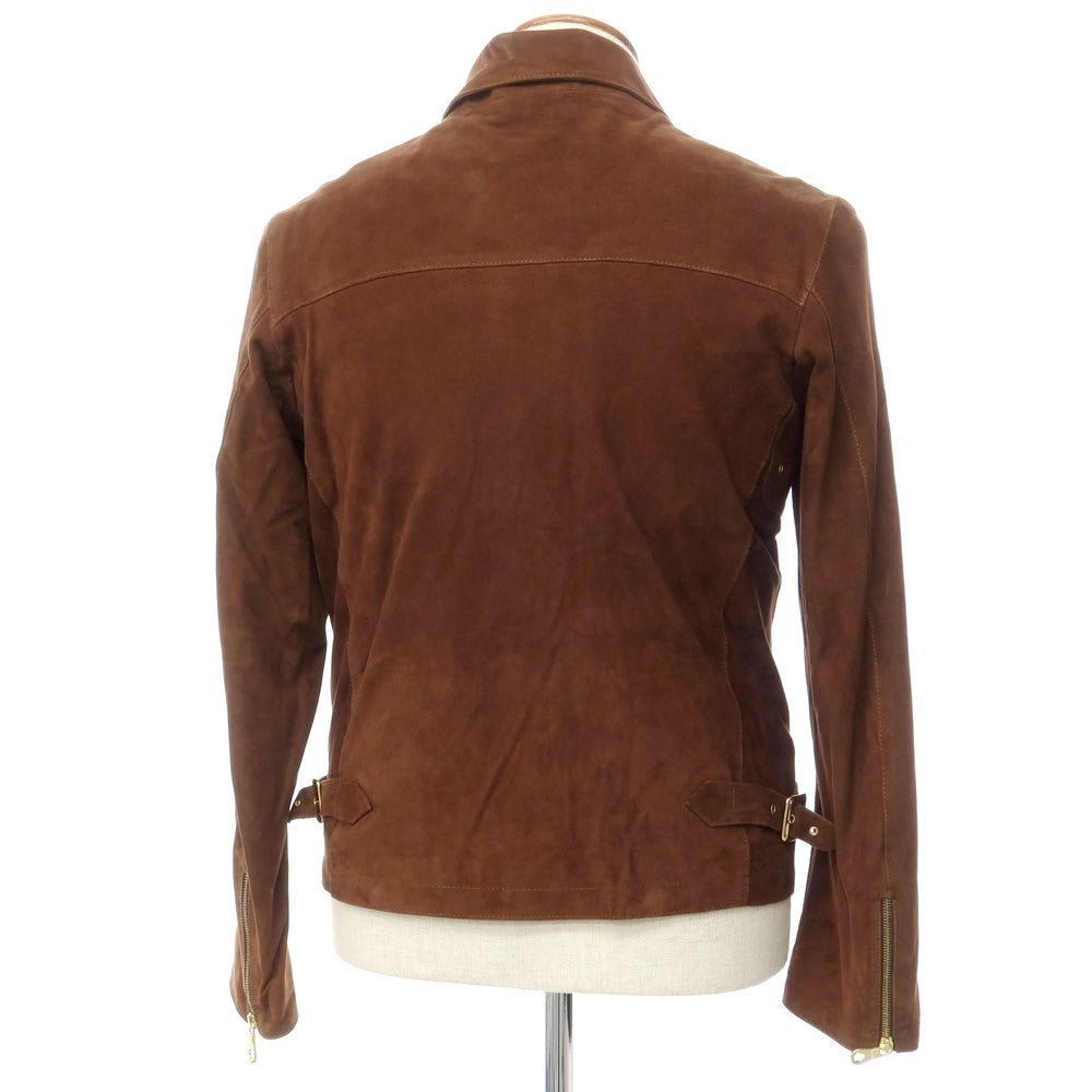 【中古】チンクアンタ Cinquanta ゴートレザー ジップアップブルゾン ブラウン【サイズ48】【BRW】【A/W】【状態ランクA】【メンズ】【768890】