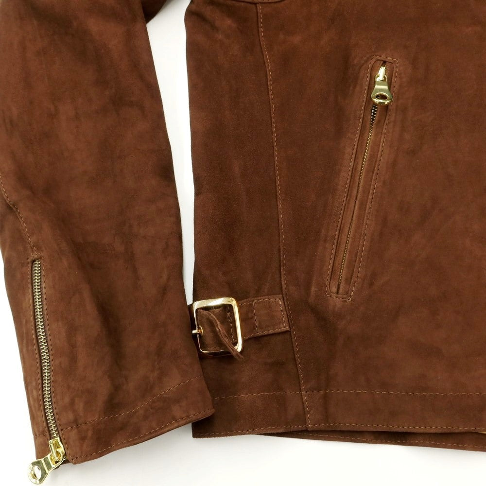 【中古】チンクアンタ Cinquanta ゴートレザー ジップアップブルゾン ブラウン【サイズ48】【BRW】【A/W】【状態ランクA】【メンズ】【768890】