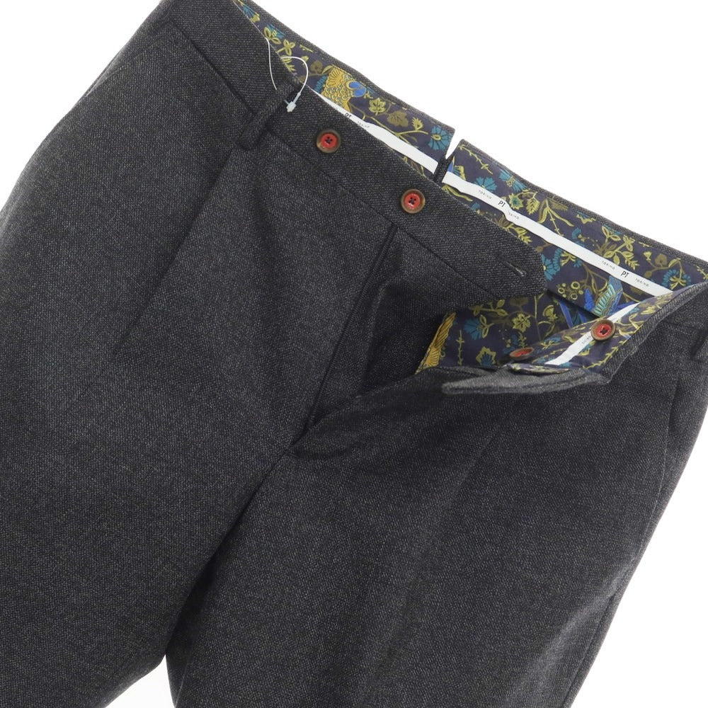 【中古】ピーティートリノ PT TORINO ウール スラックスパンツ ダークグレー【サイズ48】【GRY】【A/W】【状態ランクA】【メンズ】【768987】