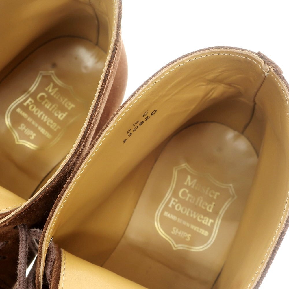 【中古】シップス SHIPS ハンドソーンウォルテッド スエード チャッカブーツ ブラウン【サイズ6.5】【BRW】【S/S/A/W】【状態ランクB】【メンズ】【768989】