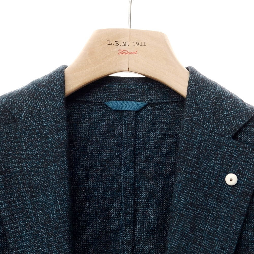 【新品】エルビーエム1911 L.B.M.1911 コットンウール ジャケット ブルーグリーンxブラック【サイズ50】【GRN】【A/W】【状態ランクN】【メンズ】【769098】