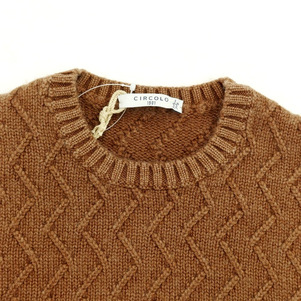 【新品】チルコロ1901 CIRCOLO 1901 ウール クルーネック ニット ブラウン【サイズXS】【BRW】【A/W】【状態ランクN】【メンズ】【769170】