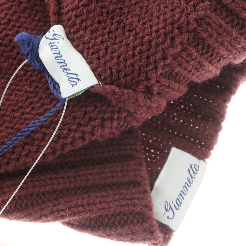【新品】ジャンネット giannetto ミドルゲージアクリルウール ニットキャップ マルーン【RED】【A/W】【状態ランクN】【メンズ】【769082】