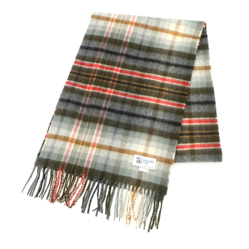 【中古】ジョンストンズ JOHNSTONS カシミヤ チェック フリンジマフラー マルチカラー【MLT】【A/W】【状態ランクB】【メンズ】【768976】