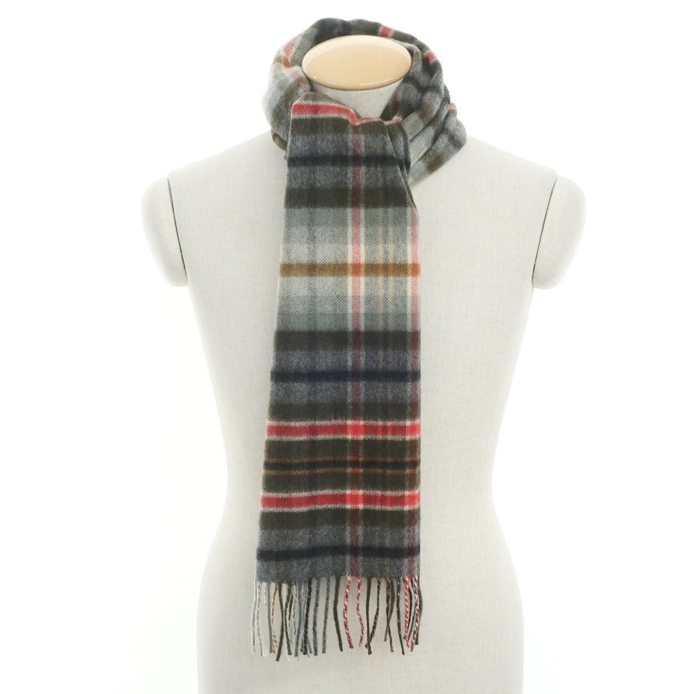 【中古】ジョンストンズ JOHNSTONS カシミヤ チェック フリンジマフラー マルチカラー【MLT】【A/W】【状態ランクB】【メンズ】【768976】