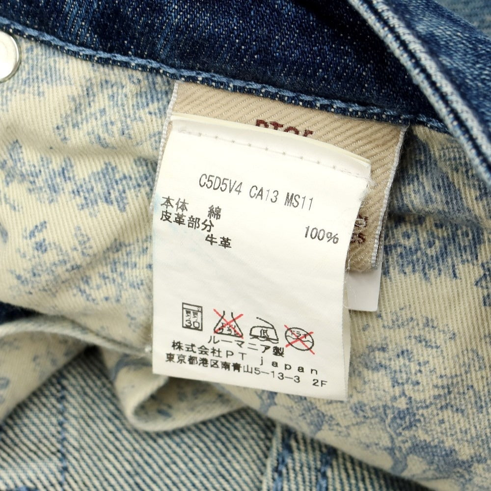 【新品】ピーティーゼロチンクエ PT05 ダメージ&ブリーチ加工 デニムパンツ ジーンズ ネイビー【サイズ32】【NVY】【S/S/A/W】【状態ランクN】【メンズ】【769174】