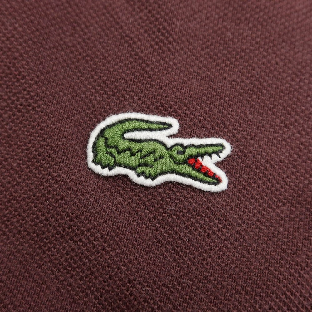 【中古】ラコステ LACOSTE 鹿の子コットン 長袖ポロシャツ レッドブラウン【サイズ2/XS】【BRW】【S/S/A/W】【状態ランクC】【メンズ】【769176】