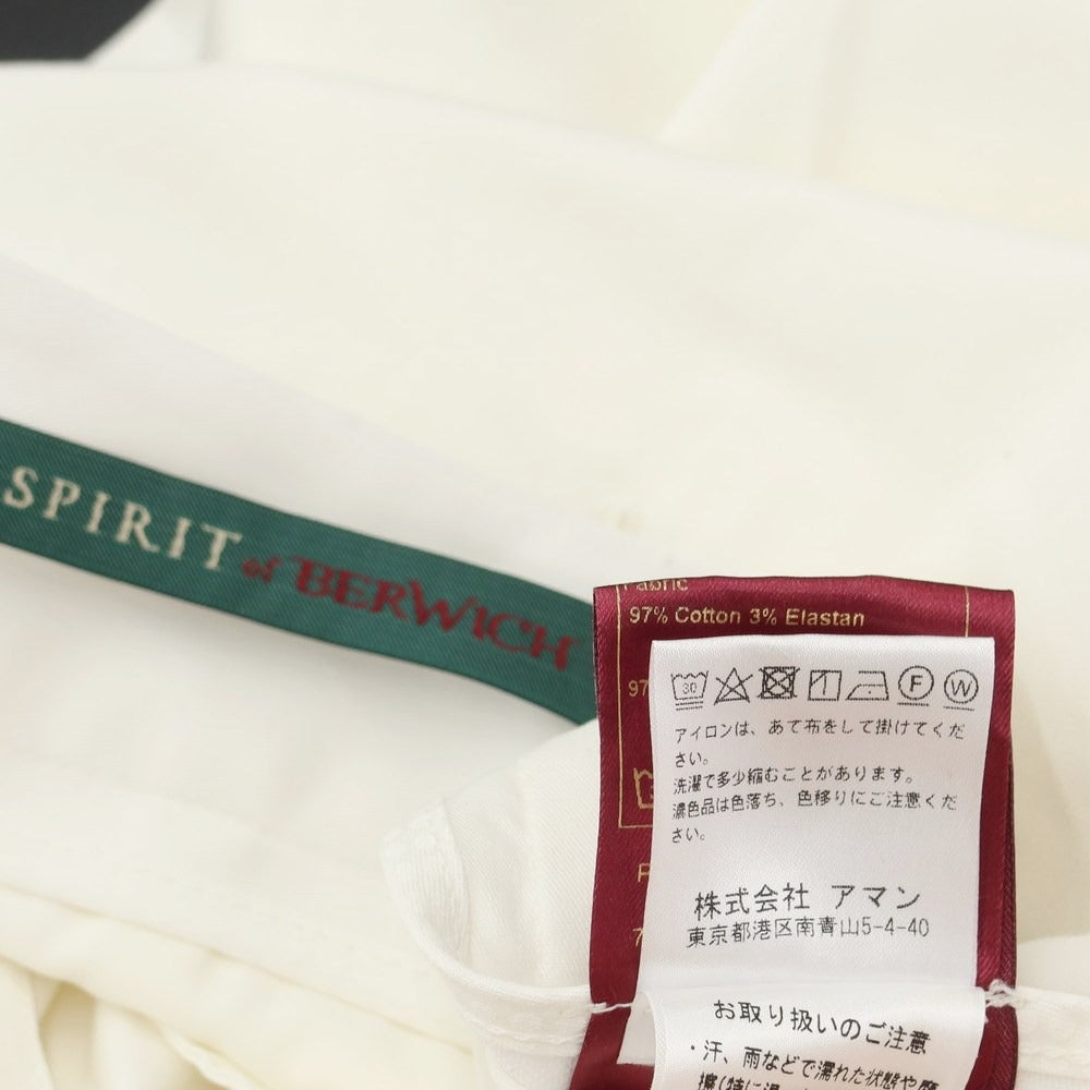 【中古】【未使用】ベルウィッチ BERWICH nano universe別注 ストレッチコットン スラックスパンツ ホワイト【サイズ48】【WHT】【S/S】【状態ランクS】【メンズ】【769174】
