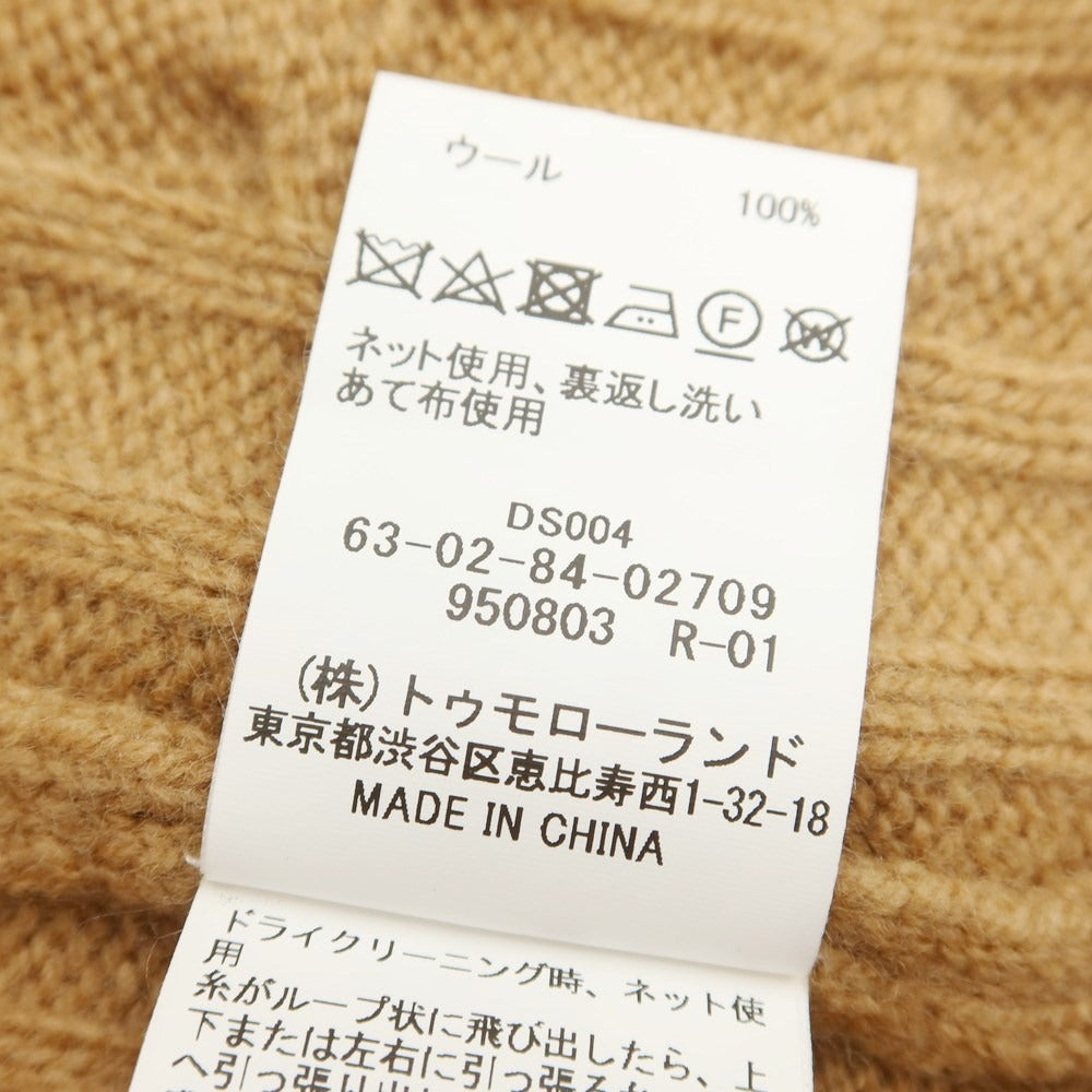 【中古】トゥモローランド TOMORROWLAND ウール クルーネック プルオーバーニット キャメル【サイズM】【BRW】【A/W】【状態ランクB】【メンズ】【768989】