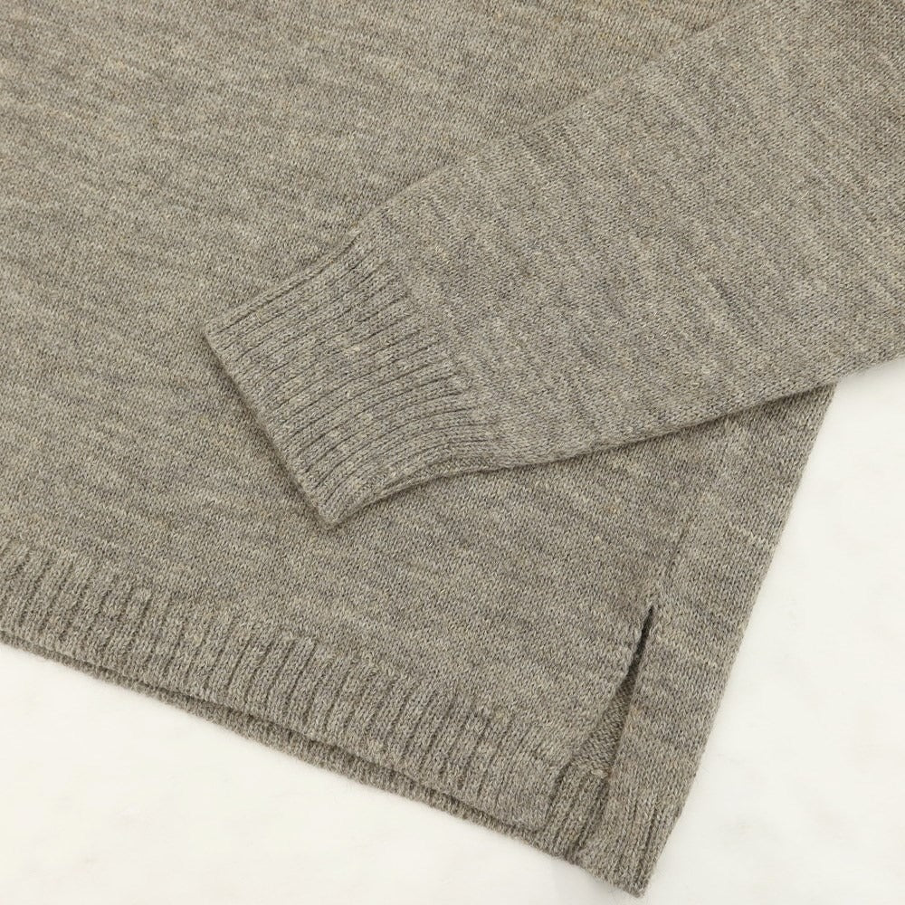 【中古】バーニーズニューヨーク BARNEYS NEWYORK ウールアルパカリネン Vネック プルオーバーニット グレージュ【サイズM】【GRY】【A/W】【状態ランクB】【メンズ】【768989】