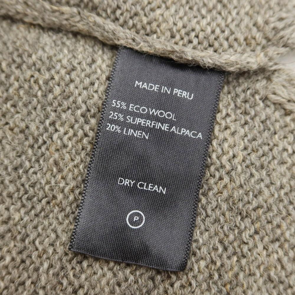 【中古】バーニーズニューヨーク BARNEYS NEWYORK ウールアルパカリネン Vネック プルオーバーニット グレージュ【サイズM】【GRY】【A/W】【状態ランクB】【メンズ】【768989】