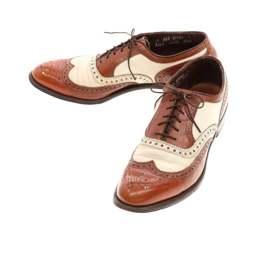 【中古】アレンエドモンズ Allen Edmonds コンビ ウイングチップ ドレスシューズ ブラウンxホワイト【サイズ10】【BRW】【S