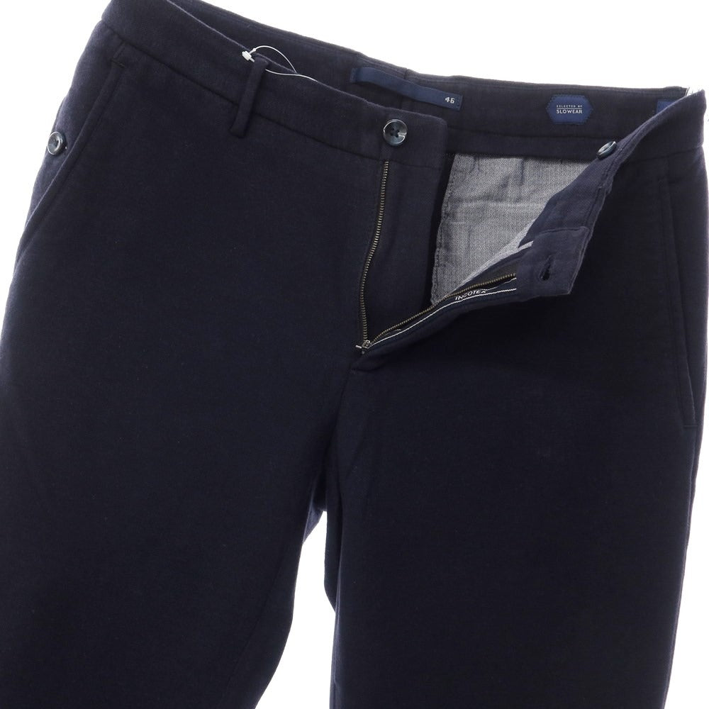 【中古】インコテックス INCOTEX コットンナイロン ジャージー カジュアルスラックス パンツ ネイビー【サイズ46】【NVY】【S/S】【状態ランクC】【メンズ】【769097】