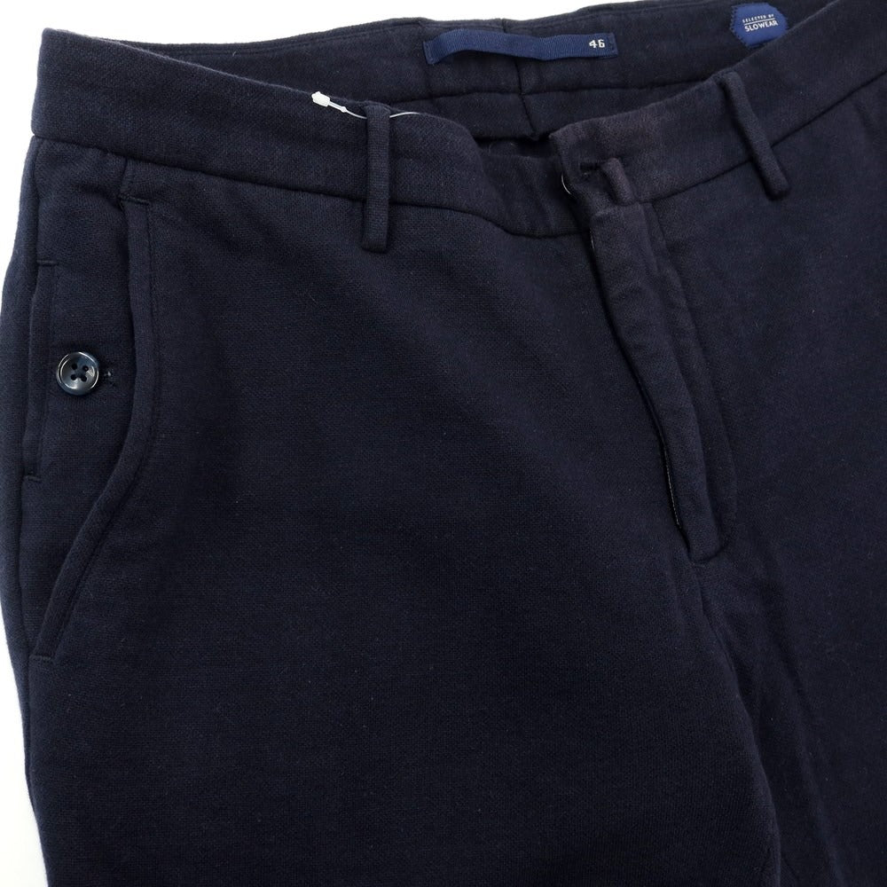 【中古】インコテックス INCOTEX コットンナイロン ジャージー カジュアルスラックス パンツ ネイビー【サイズ46】【NVY】【S/S】【状態ランクC】【メンズ】【769097】