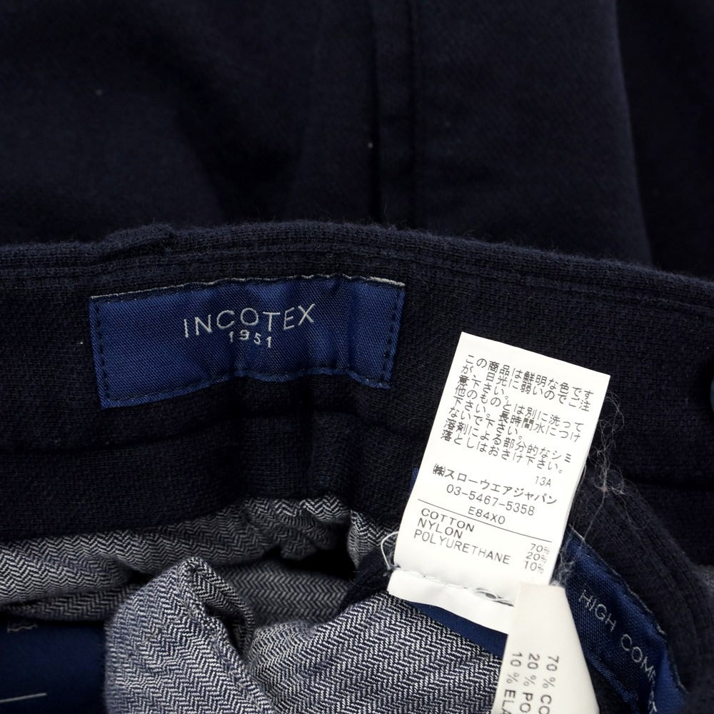 【中古】インコテックス INCOTEX コットンナイロン ジャージー カジュアルスラックス パンツ ネイビー【サイズ46】【NVY】【S/S】【状態ランクC】【メンズ】【769097】
