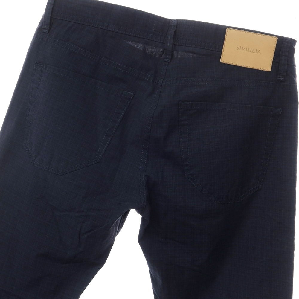 【中古】シビリア SIVIGLIA コットン 5ポケットパンツ ネイビー【サイズ32】【NVY】【S/S】【状態ランクB】【メンズ】【769170】