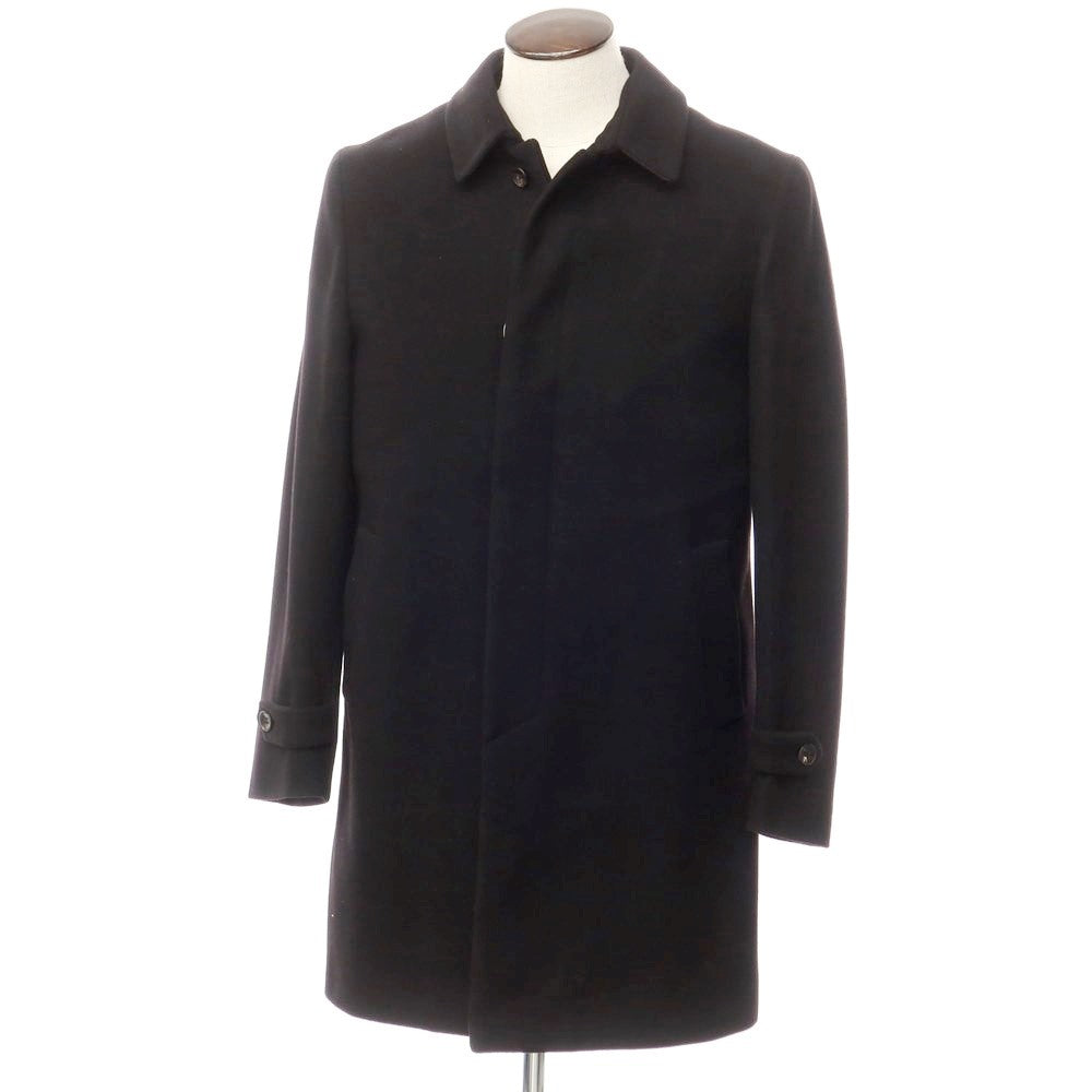 【新品】イーヴォ Hevo ウールナイロン ステンカラーコート ブラック【サイズ48】【BLK】【A/W】【状態ランクN】【メンズ】【768797】