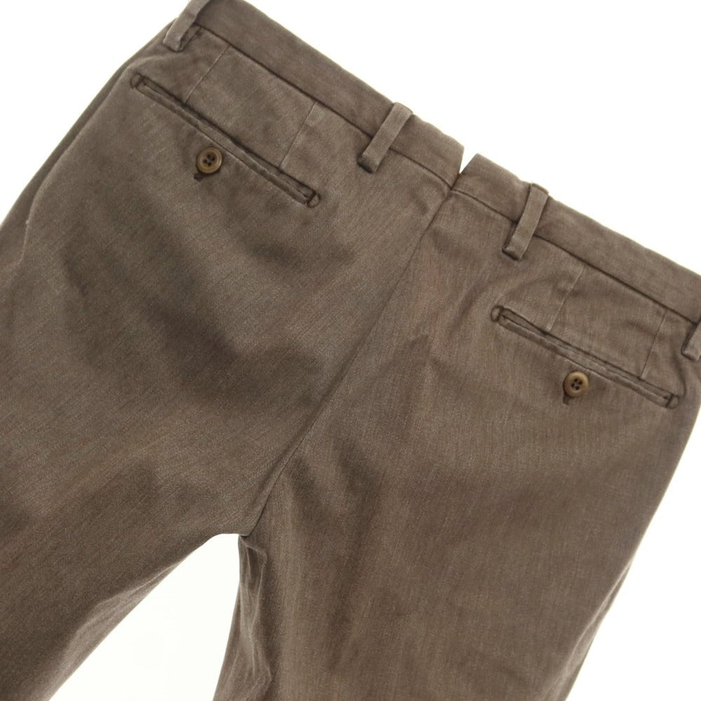【新品アウトレット】サンタニエッロ SANTANIELLO ストレッチコットンポリエステル スラックスパンツ アッシュブラウン【サイズ44】【BRW】【S/S/A/W】【状態ランクN-】【メンズ】【769090】