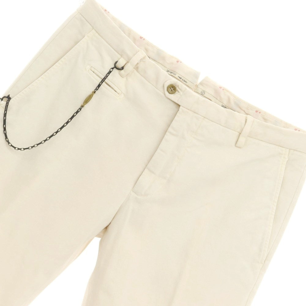 【新品アウトレット】サンタニエッロ SANTANIELLO ストレッチコットン スラックスパンツ ライトベージュ【サイズ48】【BEI】【S/S/A/W】【状態ランクN-】【メンズ】【769090】