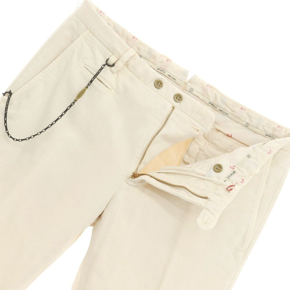 【新品アウトレット】サンタニエッロ SANTANIELLO ストレッチコットン スラックスパンツ ライトベージュ【サイズ48】【BEI】【S/S/A/W】【状態ランクN-】【メンズ】【769090】