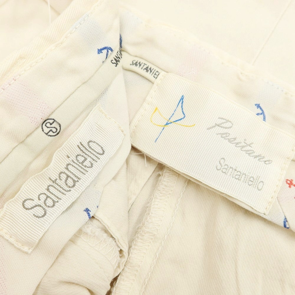 【新品アウトレット】サンタニエッロ SANTANIELLO ストレッチコットン スラックスパンツ ライトベージュ【サイズ48】【BEI】【S/S/A/W】【状態ランクN-】【メンズ】【769090】