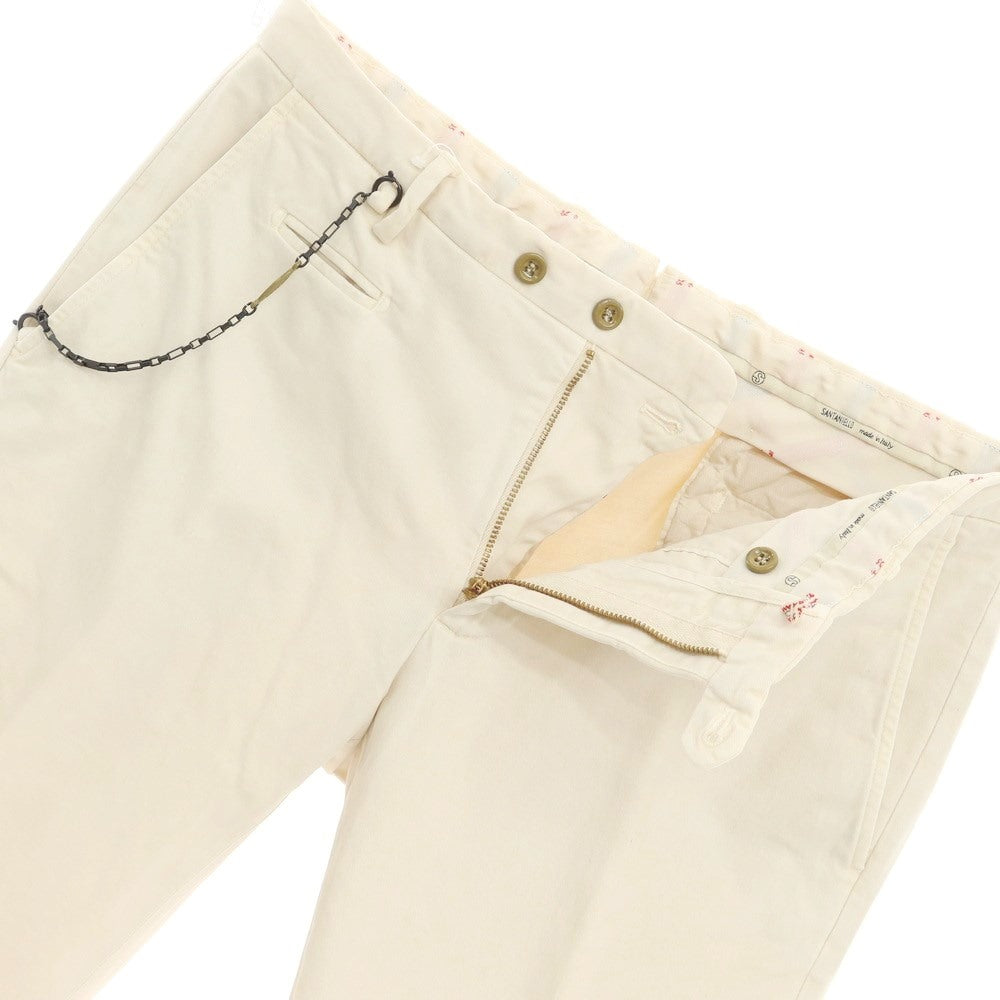 【新品アウトレット】サンタニエッロ SANTANIELLO ストレッチコットン スラックスパンツ ライトベージュ【サイズ48】【BEI】【S/S/A/W】【状態ランクN-】【メンズ】【769089】