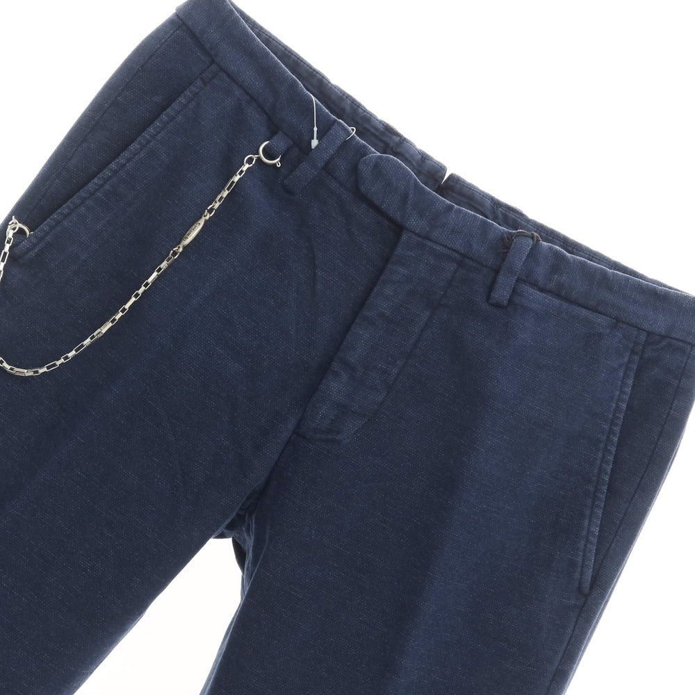 【新品】サンタニエッロ SANTANIELLO コットンポリエステル カジュアルスラックス パンツ ネイビー【サイズ44】【NVY】【A/W】【状態ランクN】【メンズ】【769086】