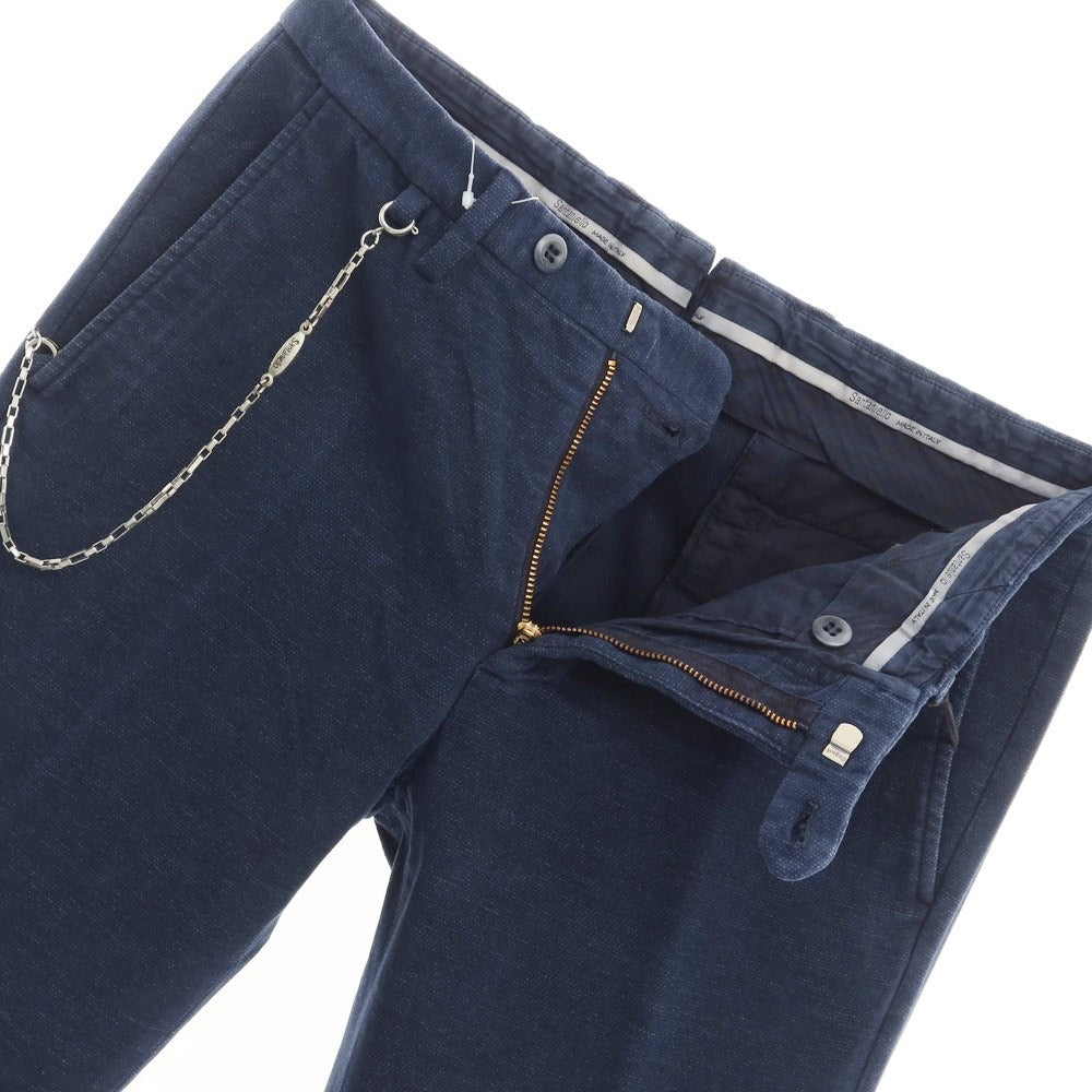 【新品】サンタニエッロ SANTANIELLO コットンポリエステル カジュアルスラックス パンツ ネイビー【サイズ44】【NVY】【A/W】【状態ランクN】【メンズ】【769086】