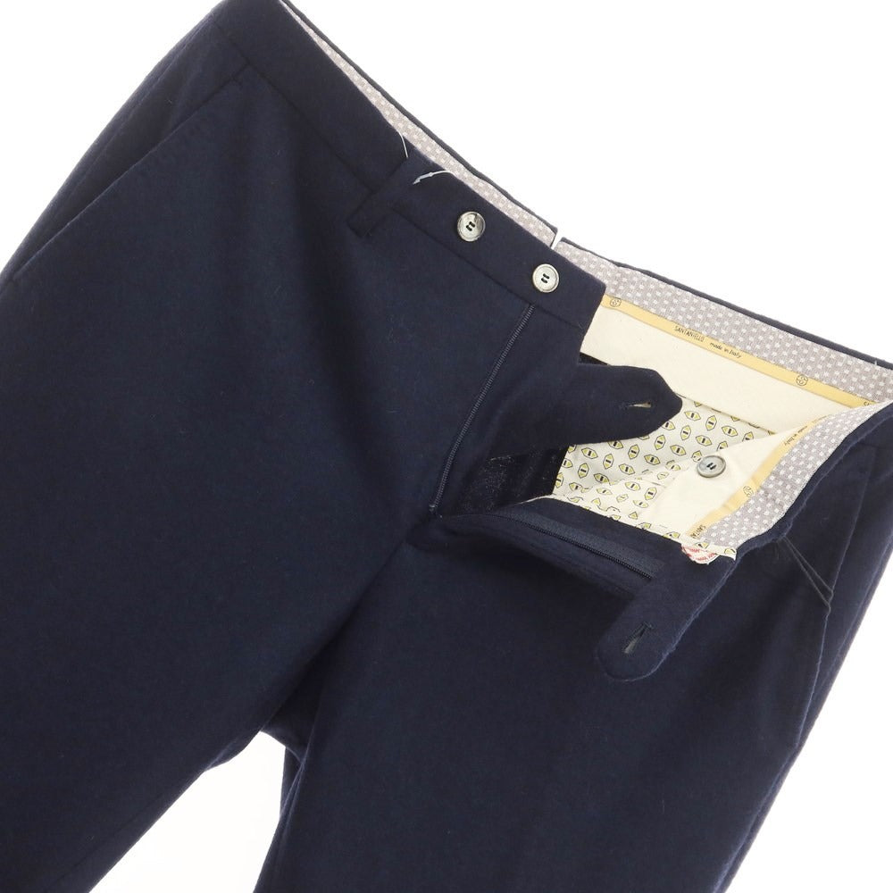 【新品】サンタニエッロ SANTANIELLO ウールナイロン カジュアルスラックス パンツ ダークネイビー【サイズ50】【NVY】【A/W】【状態ランクN】【メンズ】【769086】