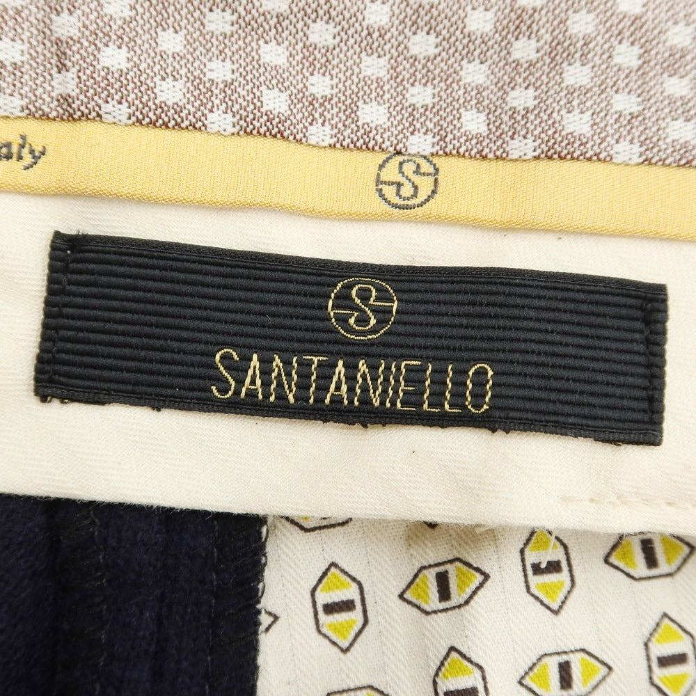 【新品】サンタニエッロ SANTANIELLO ウールナイロン カジュアルスラックス パンツ ダークネイビー【サイズ50】【NVY】【A/W】【状態ランクN】【メンズ】【769086】