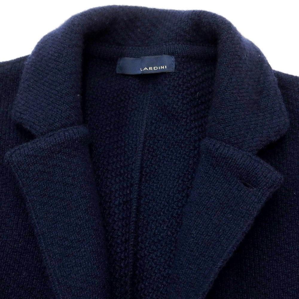 【中古】ラルディーニ LARDINI ミドルゲージカシミヤ ニットジャケット ネイビー【サイズXS】【NVY】【A/W】【状態ランクB】【メンズ】【768970】