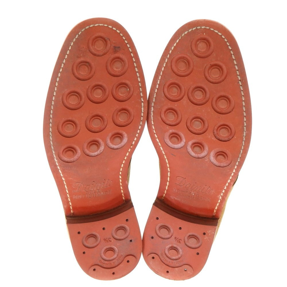 【中古】クロケットアンドジョーンズ CROCKETT&JONES STIRLING スエード プレーントゥ ドレスシューズ カーキブラウン【サイズ7E】【BRW】【S/S/A/W】【状態ランクB】【メンズ】【768984】