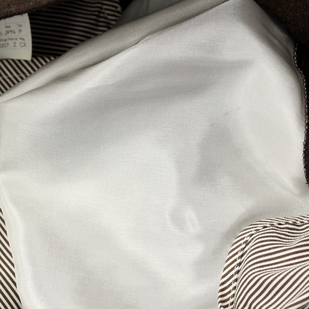 【中古】エルメネジルドゼニア Ermenegildo Zegna ウール ドレススラックス パンツ ダークブラウン【サイズ52】【BRW】【A/W】【状態ランクB】【メンズ】【768986】