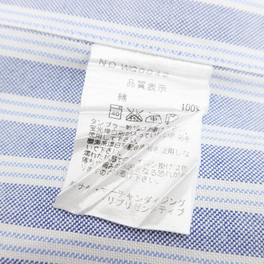 【中古】メイカーズシャツ カマクラ Makers Shirt 鎌倉 コットン ストライプ ボタンダウンシャツ ネイビーxホワイト【サイズ41】【NVY】【S/S/A/W】【状態ランクC】【メンズ】【769084】