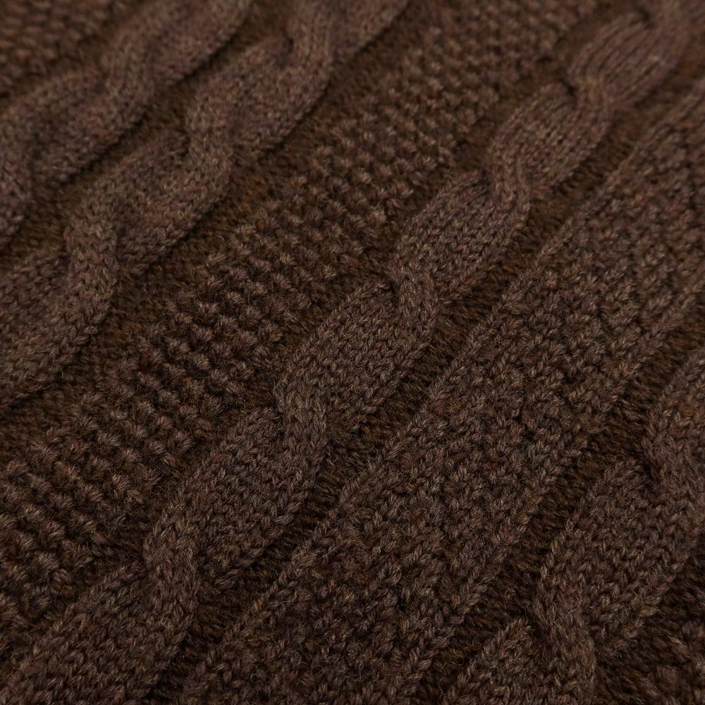 【中古】マクラーレン Mc Laren ウール Vネック チルデンニット ブラウンxオフホワイト【サイズ46】【BRW】【A/W】【状態ランクB】【メンズ】【768981】