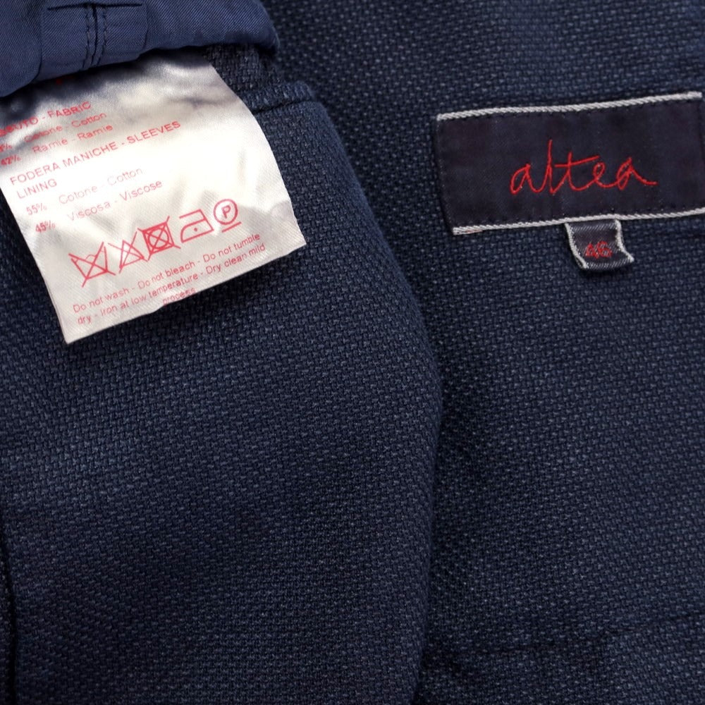 【中古】アルテア Altea コットンラミー ダブル 6B カジュアルジャケット ネイビー【サイズ46】【NVY】【S/S】【状態ランクC】【メンズ】【769081】